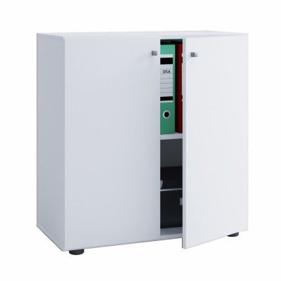 VCM NORDIC Lona skåp, med 2 luckor och 1 hylla - vitt trä