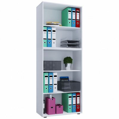 VCM NORDIC Lona XXL bokhylla, med 4 hyllor - vitt trä