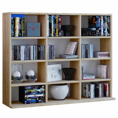 VCM NORDIC Megosa Mini bokhylla, med 9 hyllor - natur trä