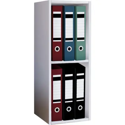 VCM NORDIC Offas Mini bokhylla, med 1 hylla - vitt trä