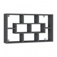 VCM NORDIC Opila vägghylla, m. 8 rum - antracitgrått trä