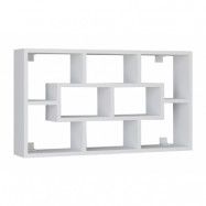 VCM NORDIC Opila vägghylla, m. 8 rum - vitt trä