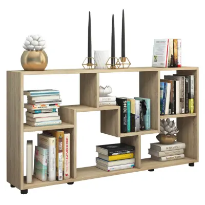 VCM NORDIC Pintal bokhylla, med 6 fack - natur trä