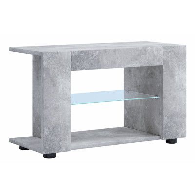 VCM NORDIC Plexalo L TV-bord, w. 1 glashylla - grått trä (70x30)