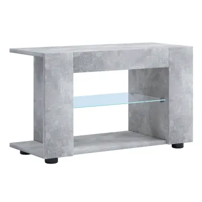 VCM NORDIC Plexalo L TV-bord, w. 1 glashylla - grått trä (70x30)