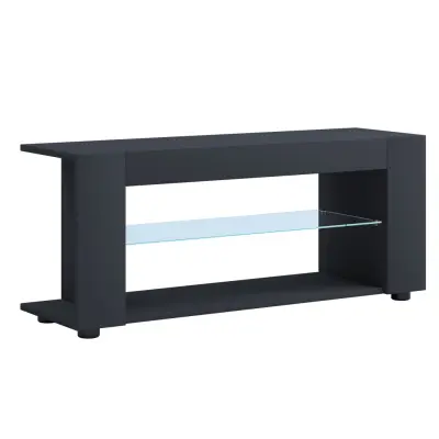 VCM NORDIC Plexalo XL TV-bord, w. 1 glashylla - antracitgrå trä