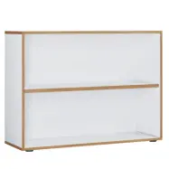 VCM NORDIC Salia B100 kontorsbokhylla, med 1 justerbar hylla - vit och naturligt trä