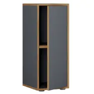 VCM NORDIC Salia B30 kontorsbokhylla, w. 1 dörr och 1 justerbar hylla - antracitgrå och naturligt trä