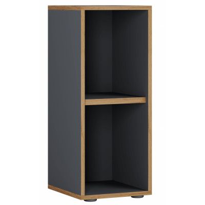 VCM NORDIC Salia B30 kontorsbokhylla, w. 1 justerbar hylla - antracitgrå och naturligt trä