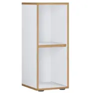 VCM NORDIC Salia B30 kontorshylla, w. 1 justerbar hylla - vit och naturligt trä