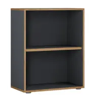 VCM NORDIC Salia B60 kontorsbokhylla, med 1 justerbar hylla - antracitgrå och naturligt trä