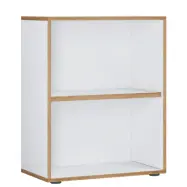 VCM NORDIC Salia B60 kontorshylla, w. 1 justerbar hylla - vit och naturligt trä