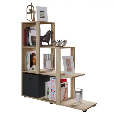 VCM NORDIC Slando bokhylla, med 3 rum - natur trä