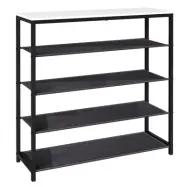 VCM NORDIC Taliro skoställ, m. 4 rum - vit/svart metall