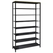 VCM NORDIC Taliro skoställ, m. 7 rum - natur/svart metall