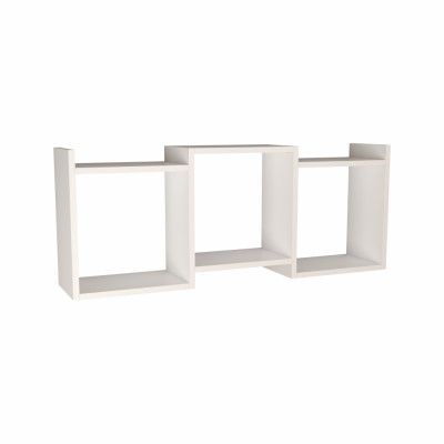 VCM NORDIC Trilas vägghylla, w. 3 rum - vitt trä