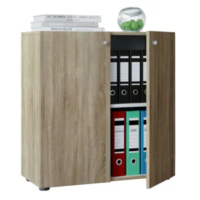 VCM NORDIC Vandol Mini skåp, med 2 dörrar och 1 hylla - natur trä