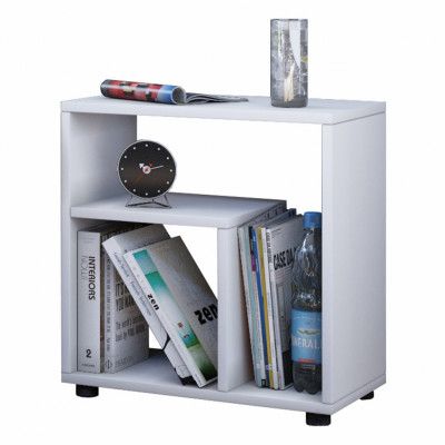 VCM NORDIC Zeito sidobord, med hylla - vitt trä