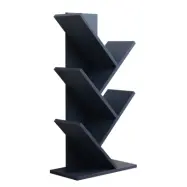 VCM-Nulis L bokhylla, m. 6öppna rum - antracitgrått trä