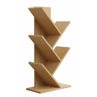 VCM-Nulis L bokhylla, m. 6öppna rum - naturligt trä