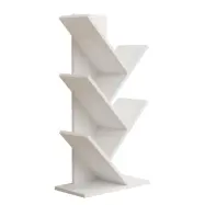 VCM-Nulis L bokhylla, m. 6öppna rum - vitt trä