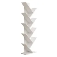 VCM-Nulis XL bokhylla, med 10öppna fack - vitt trä