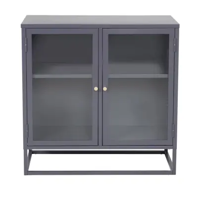 VENTURE DESIGN Bakal skåp, med 2 luckor och 1 hylla - ljusgrått stål