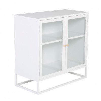 VENTURE DESIGN Bakal skåp, med 2 luckor och 1 hylla - vit stål