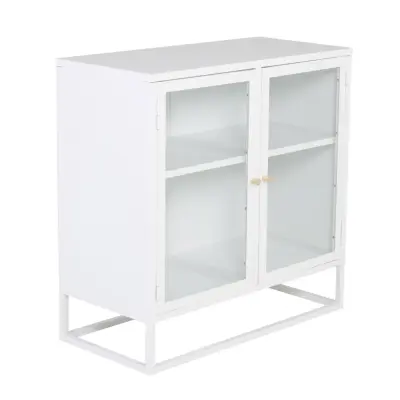 VENTURE DESIGN Bakal skåp, med 2 luckor och 1 hylla - vit stål