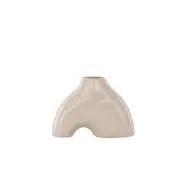 VENTURE DESIGN Kento vas - beige stengods (21x8x15H)