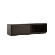 VENTURE DESIGN Lugo TV-bänk, m. 2 skjutdörrar och hylla - mocca melamin (180x40)