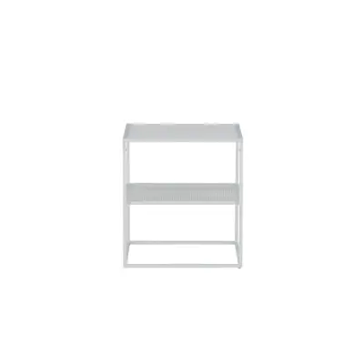 VENTURE DESIGN Netz sidobord, fyrkantigt, w. 1 hylla - vitt stål (55x55)