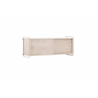 VENTURE DESIGN Paris väggskåp, w. 2 skjutdörrar - vitkalkade MDF (61x35 (121x35x48cm)