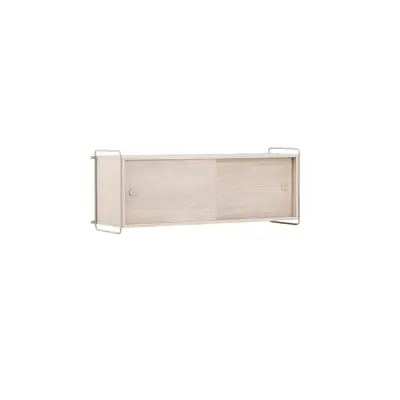 VENTURE DESIGN Paris väggskåp, w. 2 skjutdörrar - vitkalkade MDF (61x35 (121x35x48cm)