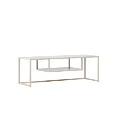 VENTURE DESIGN Riverside TV-bord, w. 1 hylla - beige stål (120x40)