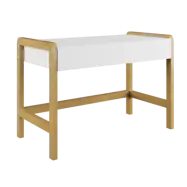 Victor barnskrivbord, med 1 låda - vit laminat och naturfärgad ek (100x60)