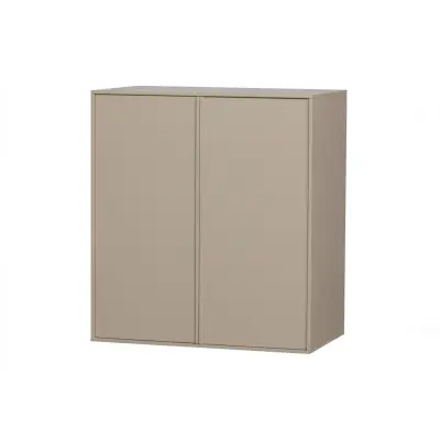 VTWONEN Daily Closet Dubbelskåp, m. 2 tryck för attöppna dörrar och 2 bommar - dakargrau furu (H:110)