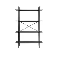 WHITE LABEL LIVING Hylla Marcio Svart