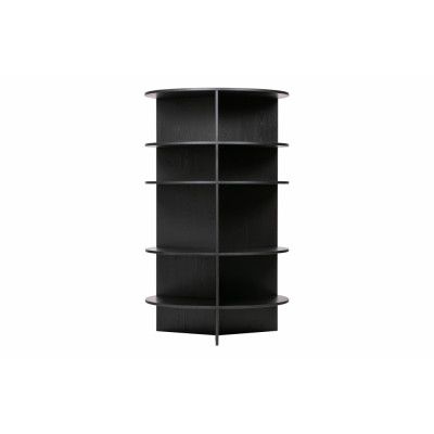 WOOOD EXCLUSIVE Trian Tower bokhylla, rund - svart ask