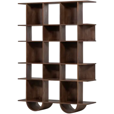 WOOOD Sinne Bokhylla Mangoträ Valnöt 180X130Cm