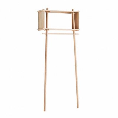 WOUD garderobshylla liten, med hylla - naturligt trä och ek