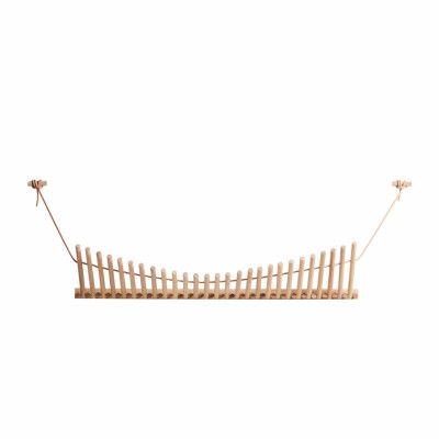 WOUD Knaegt hatthylla - naturligt läder / ek