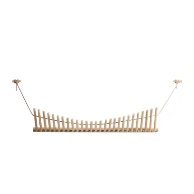 WOUD Knaegt hatthylla - naturligt läder / ek