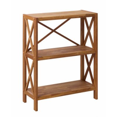 X-reol, m. 3 hyllplan - naturlig ek (H:87)