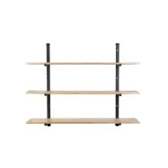 ZUIVER Bundy Wall vägghylla - naturlig plywood och järn