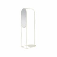BROSTE COPENHAGEN Archie klädställ, m. spegel - spegelglas och vit metall