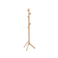 KAVE HOME Nadue klädhängare i massiv bok med naturlig finish 170 cm