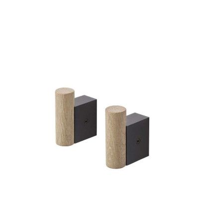 Muuto - Attach Hook Set of 2 Oak/Black