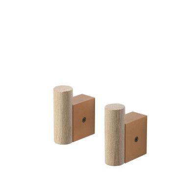 Muuto - Attach Hook Set of 2 Oak/Burnt Orange