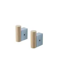 Muuto - Attach Hook Set of 2 Oak/Pale Blue